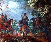 Roelant Savery Polish cavalry marching in the wood oil painting on canvas
